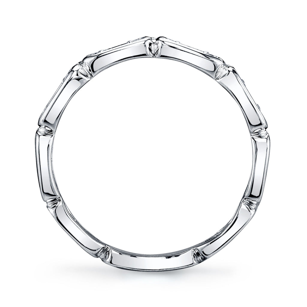 0.29CT 14K W/G DIAMOND BAGUETTE BAND