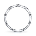 0.29CT 14K W/G DIAMOND BAGUETTE BAND
