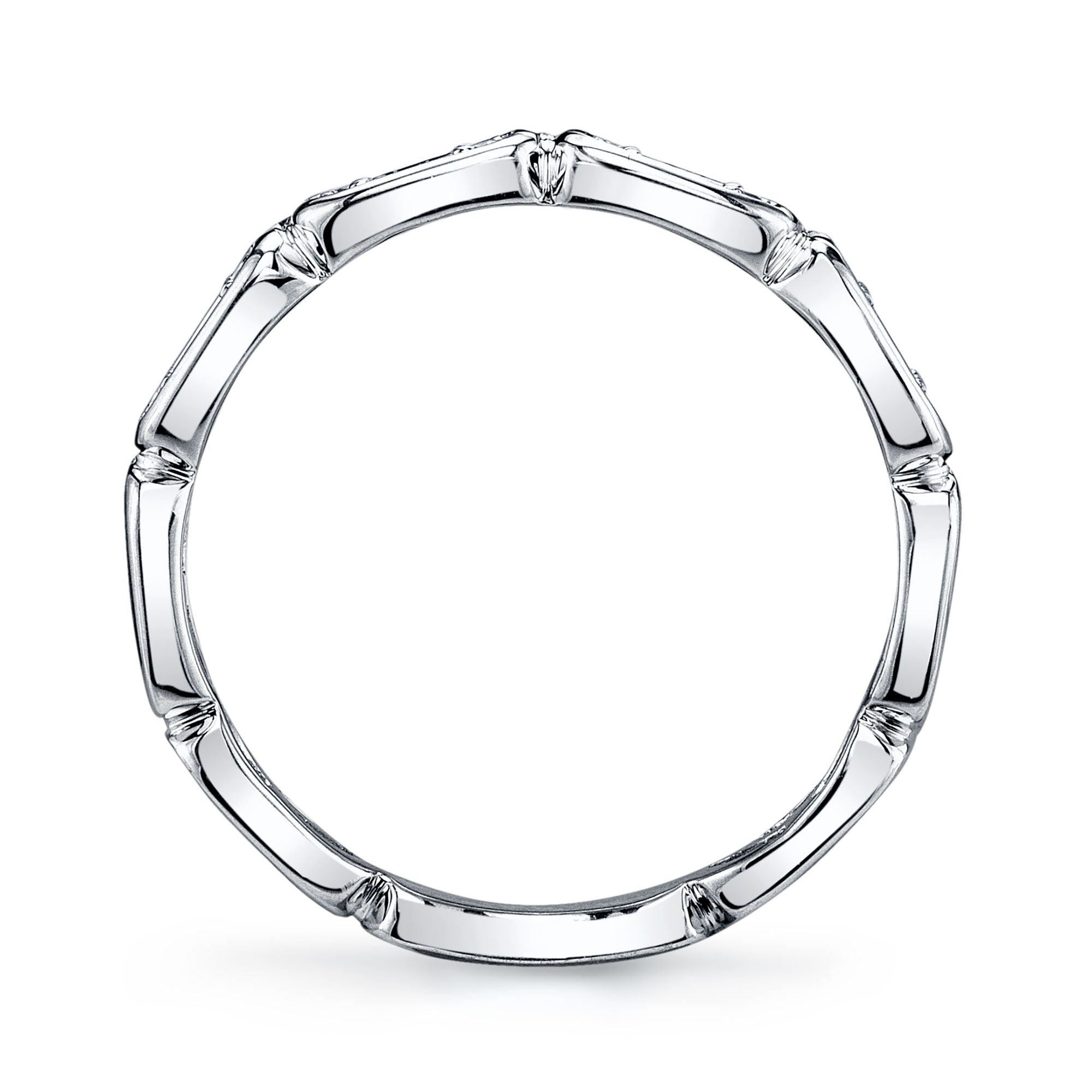 0.29CT 14K W/G DIAMOND BAGUETTE BAND