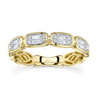 0.29CT 14K Y/G DIAMOND BAGUETTE BAND