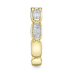 0.29CT 14K Y/G DIAMOND BAGUETTE BAND