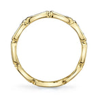 0.29CT 14K Y/G DIAMOND BAGUETTE BAND