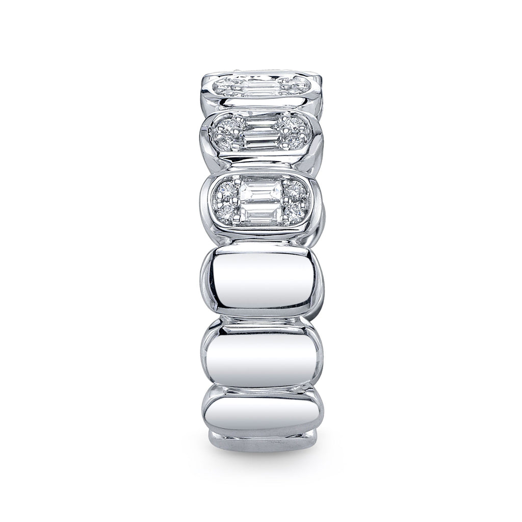 0.50CT 14K W/G DIAMOND BAGUETTE BAND