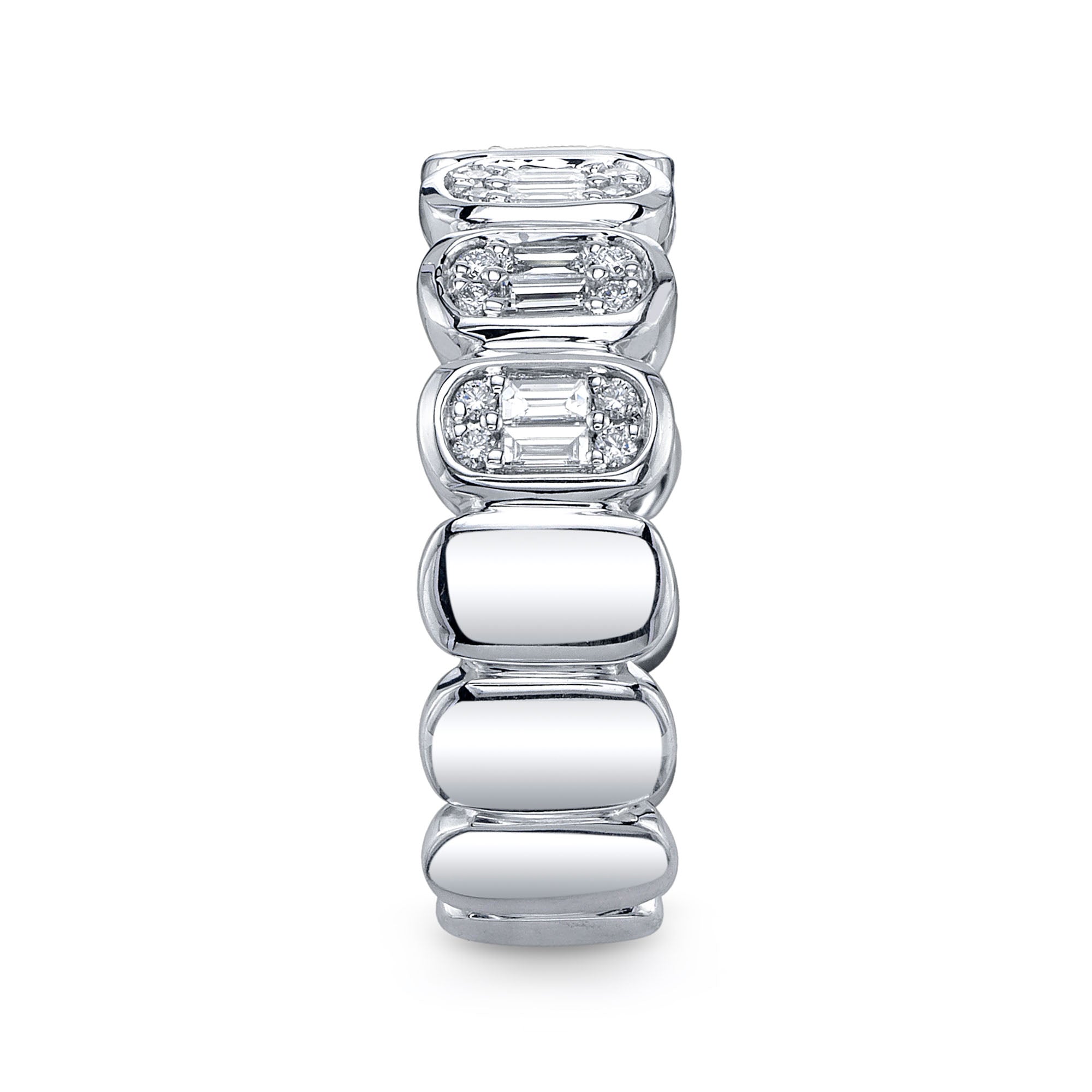 0.50CT 14K W/G DIAMOND BAGUETTE BAND