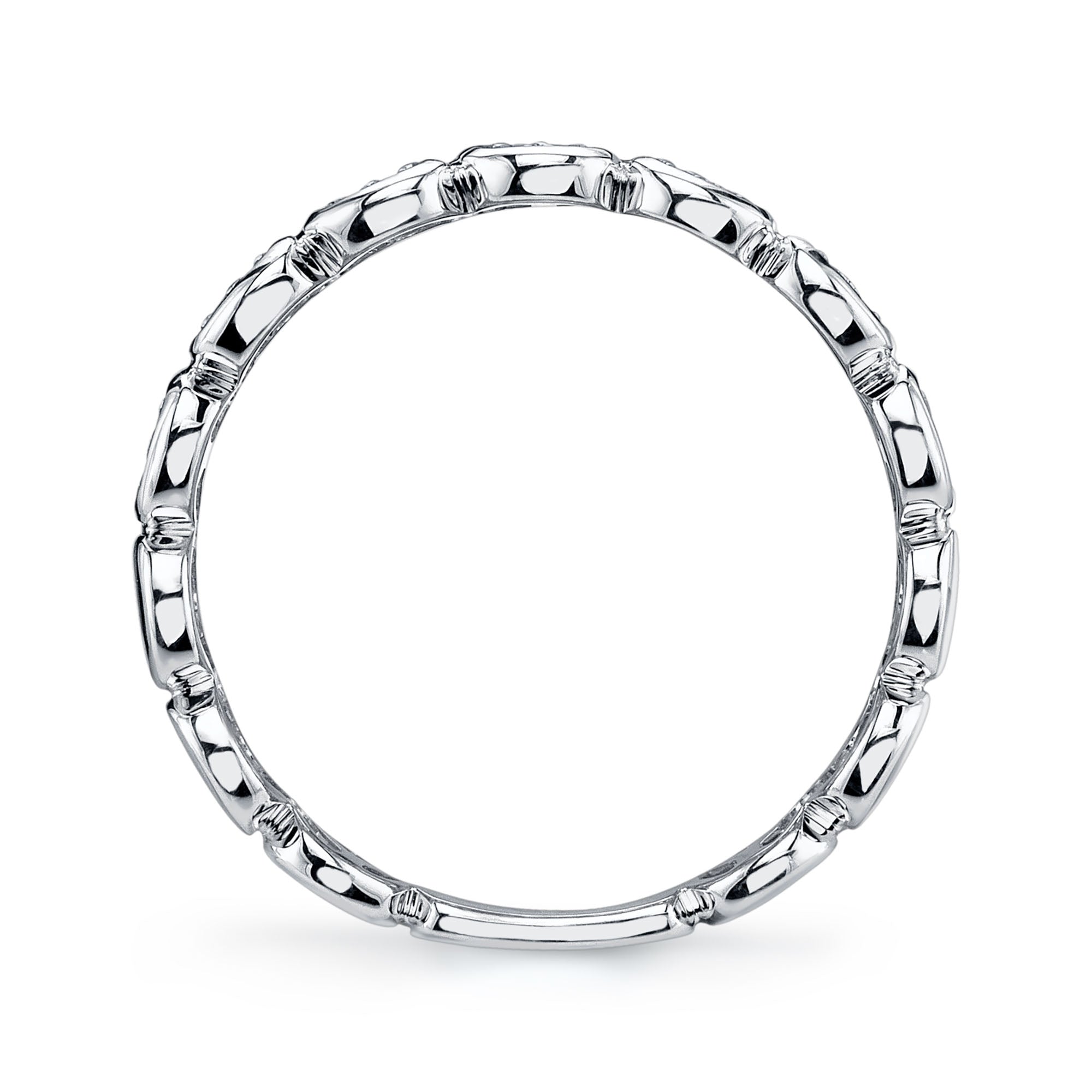 0.50CT 14K W/G DIAMOND BAGUETTE BAND