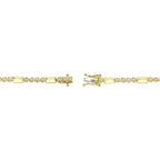 0.54CT 14K Y/G DIAMOND BEZEL GEO CUT BRACELET