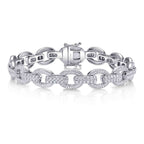 3.82CT 14K W/G DIAMOND LINK BRACELET