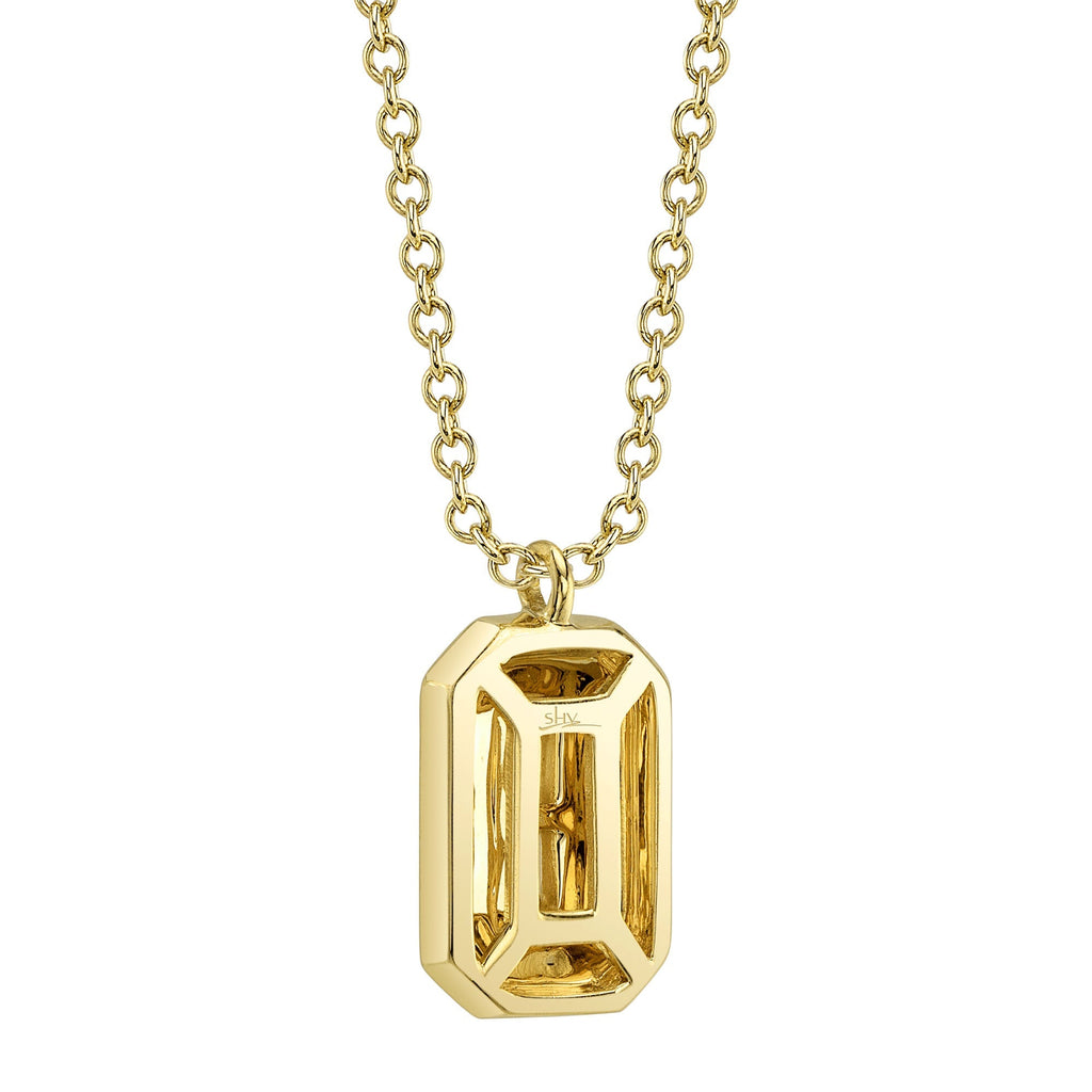 0.09CT 14K Y/G DIAMOND BAGUETTE NECKLACE
