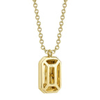 0.09CT 14K Y/G DIAMOND BAGUETTE NECKLACE