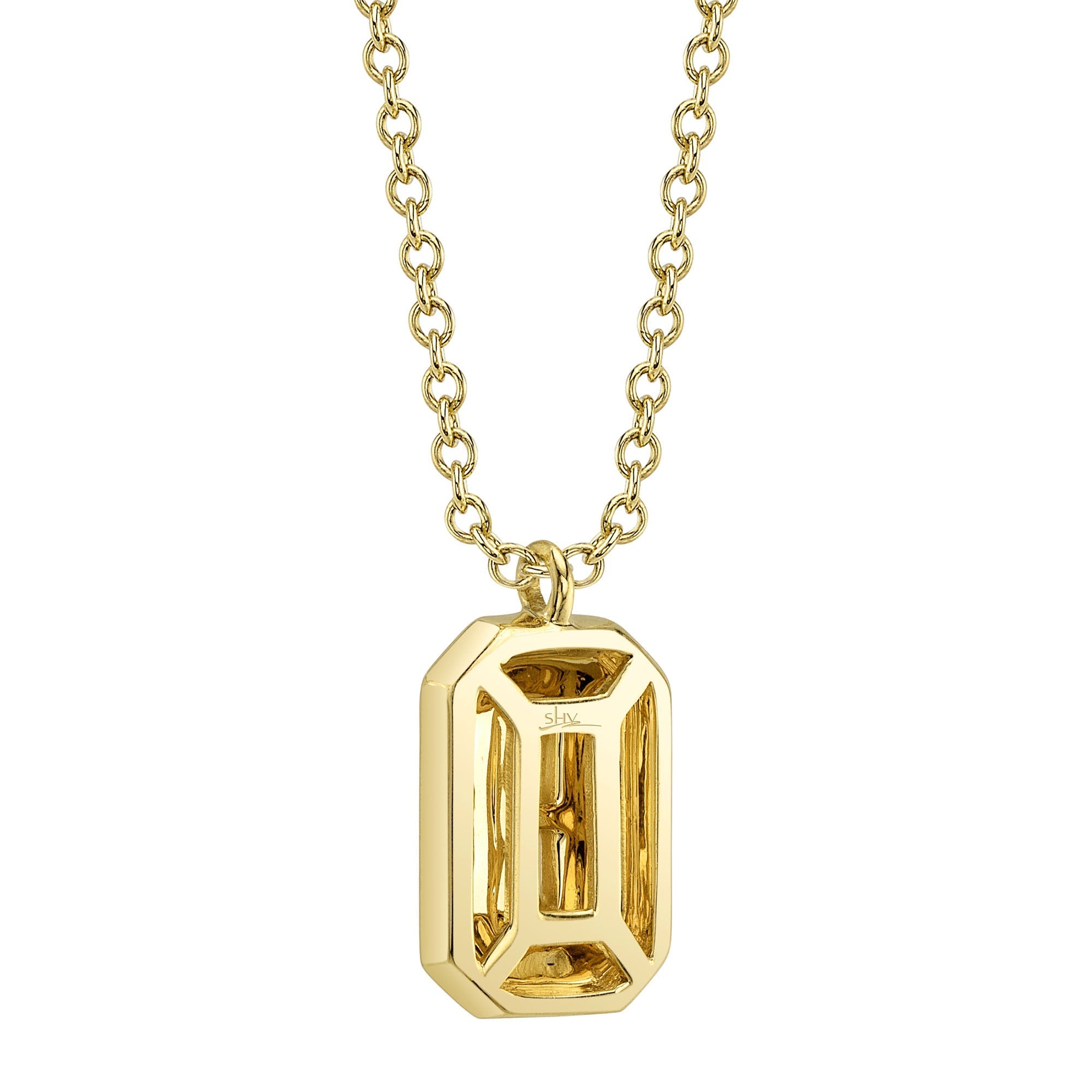0.09CT 14K Y/G DIAMOND BAGUETTE NECKLACE