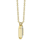 0.09CT 14K Y/G DIAMOND BAGUETTE NECKLACE