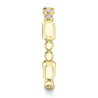 0.06CT 14K Y/G DIAMOND BEZEL GEO CUT BAND