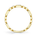 0.06CT 14K Y/G DIAMOND BEZEL GEO CUT BAND