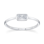 0.07CT 14K W/G DIAMOND BAGUETTE RING
