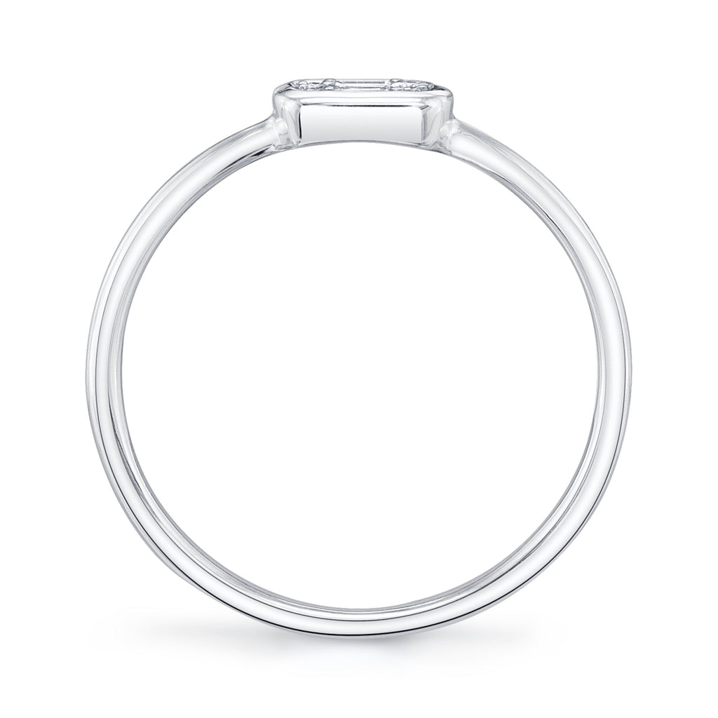 0.07CT 14K W/G DIAMOND BAGUETTE RING