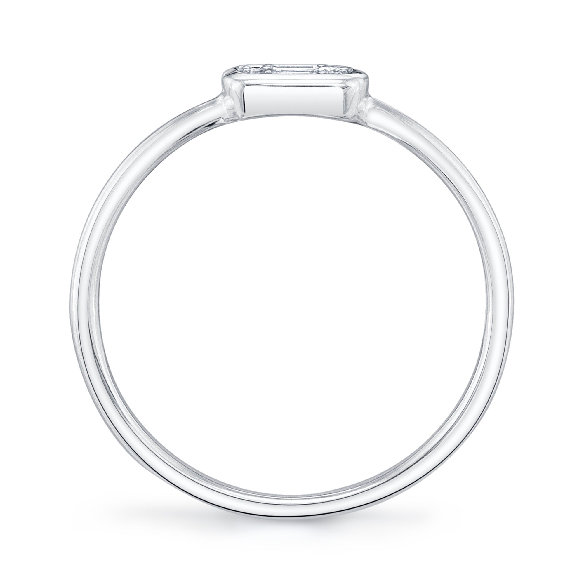0.07CT 14K W/G DIAMOND BAGUETTE RING
