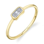 0.07CT 14K Y/G DIAMOND BAGUETTE RING