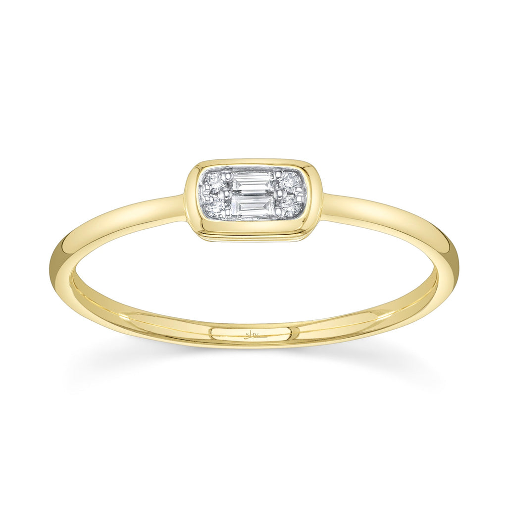 0.07CT 14K Y/G DIAMOND BAGUETTE RING