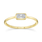 0.07CT 14K Y/G DIAMOND BAGUETTE RING