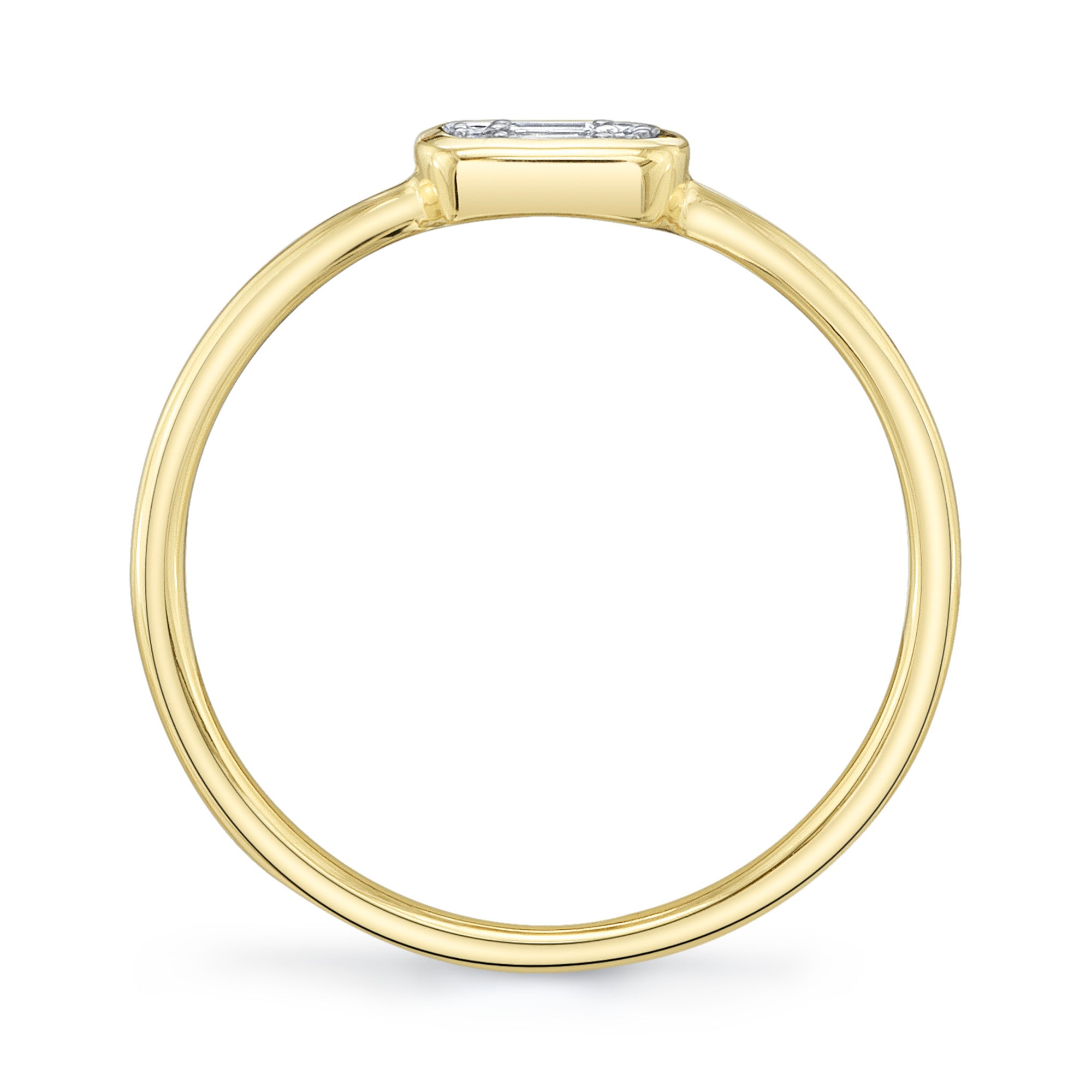 0.07CT 14K Y/G DIAMOND BAGUETTE RING