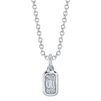 0.07CT 14K W/G DIAMOND BAGUETTE NECKLACE