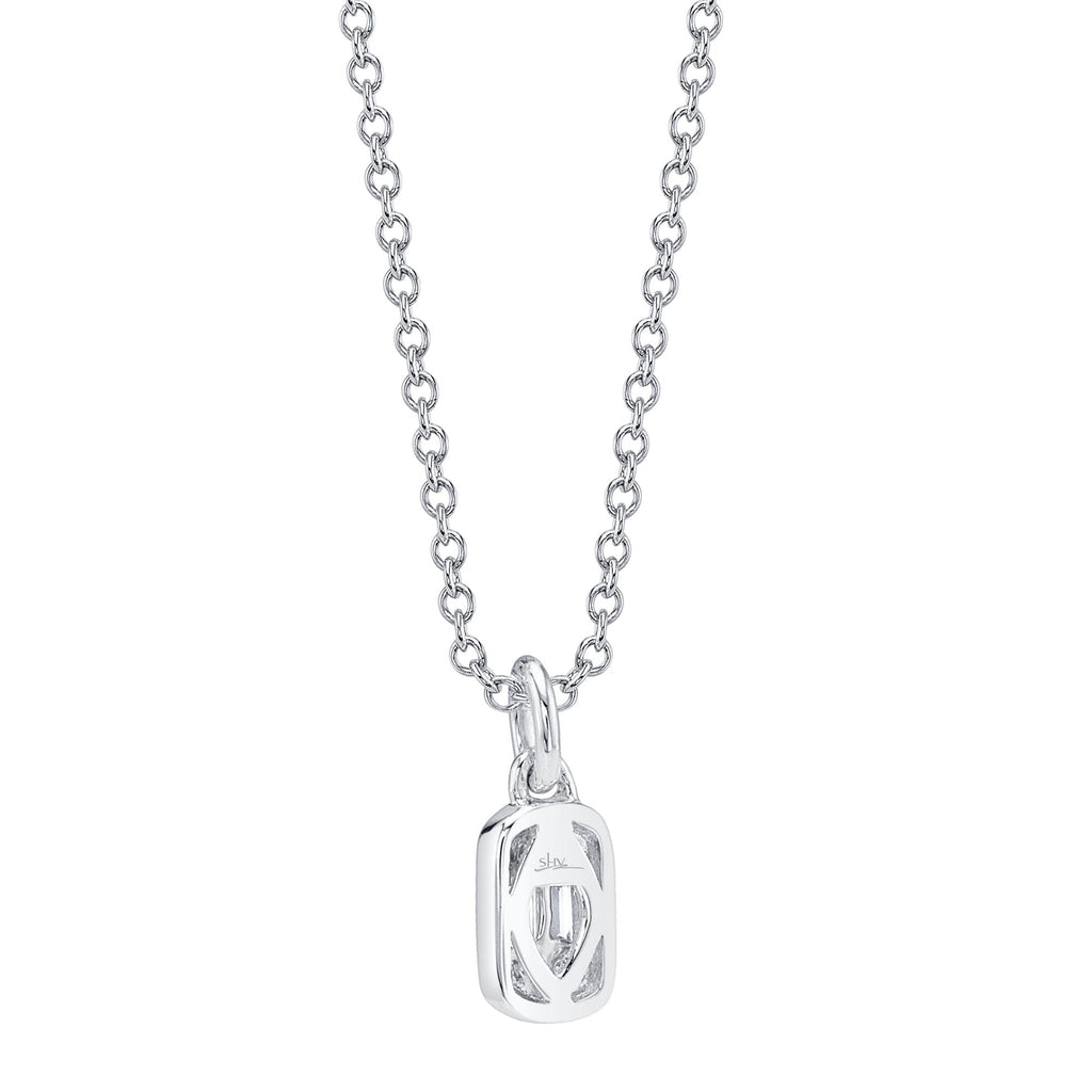 0.07CT 14K W/G DIAMOND BAGUETTE NECKLACE