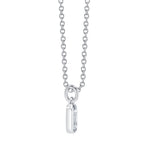 0.07CT 14K W/G DIAMOND BAGUETTE NECKLACE