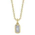 0.07CT 14K Y/G DIAMOND BAGUETTE NECKLACE
