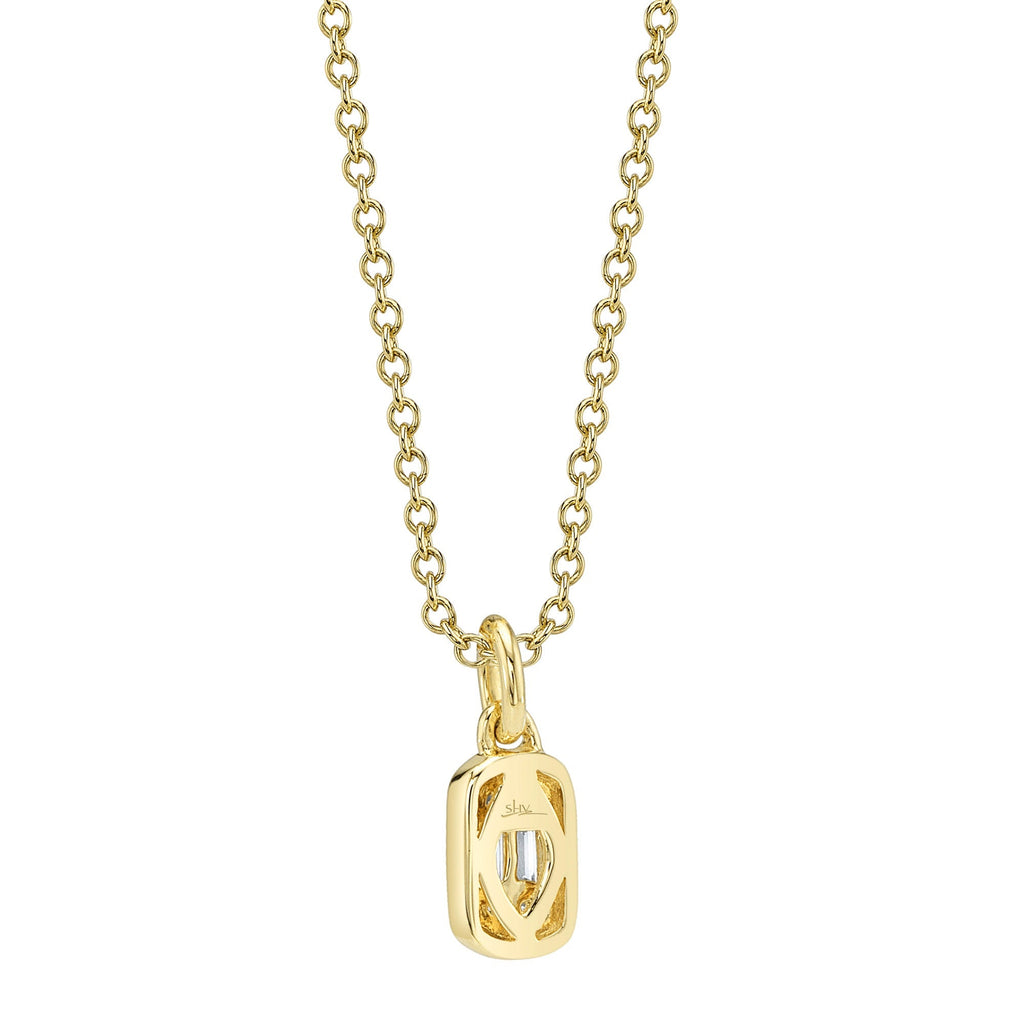 0.07CT 14K Y/G DIAMOND BAGUETTE NECKLACE
