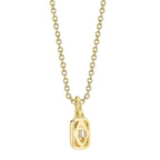 0.07CT 14K Y/G DIAMOND BAGUETTE NECKLACE