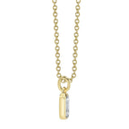 0.07CT 14K Y/G DIAMOND BAGUETTE NECKLACE