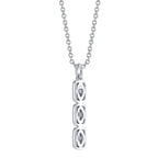 0.14CT 14K W/G DIAMOND BAGUETTE NECKLACE