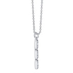 0.14CT 14K W/G DIAMOND BAGUETTE NECKLACE