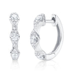 0.39CT 14K W/G DIAMOND HUGGIE EARRING