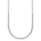 3.07CT 14K W/G DIAMOND BAGUETTE NECKLACE
