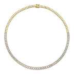 3.07CT 14K Y/G DIAMOND BAGUETTE NECKLACE