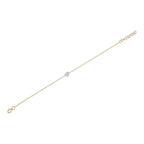 0.04CT 14K2T Y/W DIAMOND PAVE HEART BRACELET