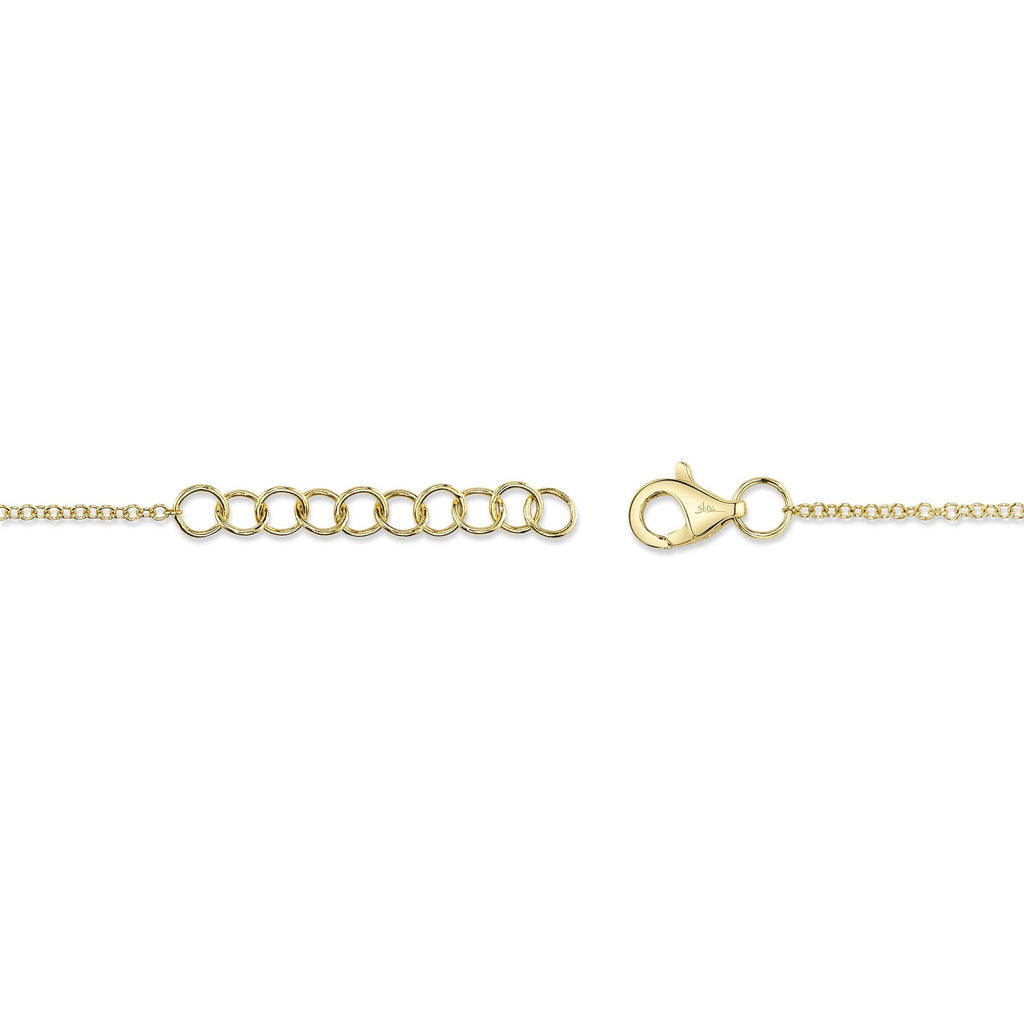 0.04CT 14K2T Y/W DIAMOND PAVE HEART BRACELET