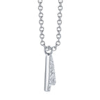 0.09CT 14K W/G DIAMOND PAVE NECKLACE - INITIAL A