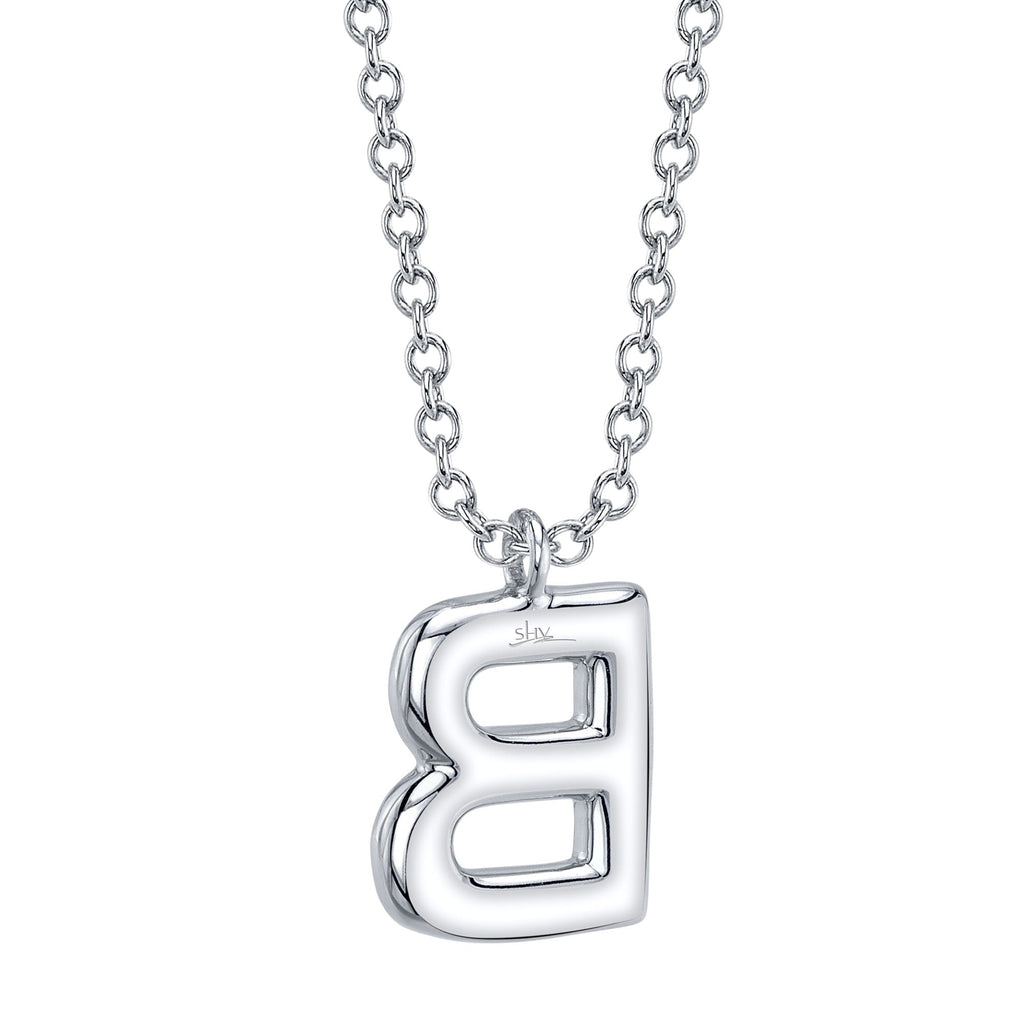 0.11CT 14K W/G DIAMOND PAVE NECKLACE - INITIAL B