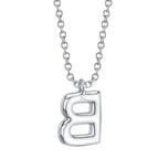 0.11CT 14K W/G DIAMOND PAVE NECKLACE - INITIAL B