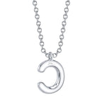 0.08CT 14K W/G DIAMOND PAVE NECKLACE - INITIAL C