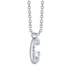 0.08CT 14K W/G DIAMOND PAVE NECKLACE - INITIAL C