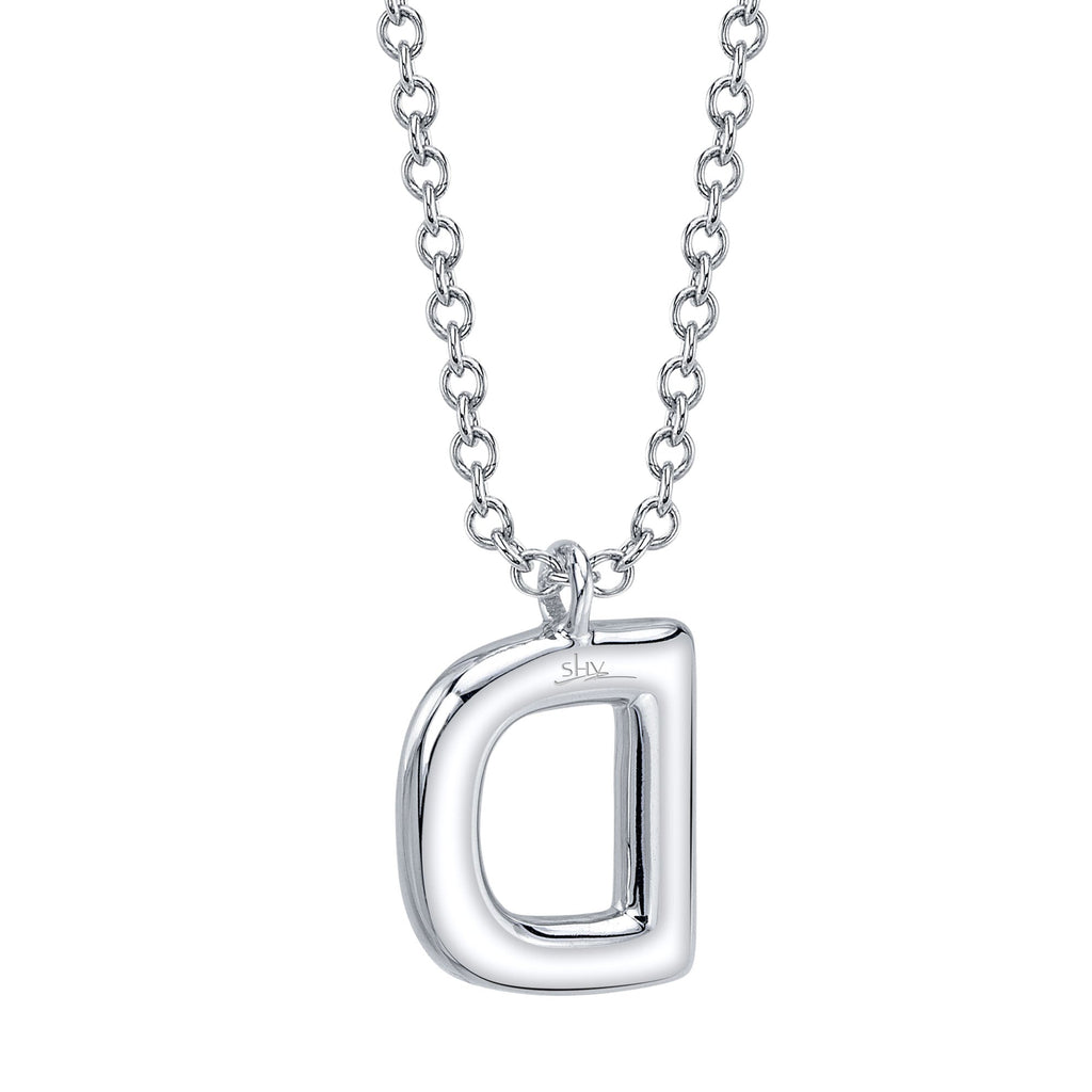 0.10CT 14K W/G DIAMOND PAVE NECKLACE - INITIAL D