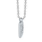 0.10CT 14K W/G DIAMOND PAVE NECKLACE - INITIAL D