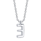 0.07CT 14K W/G DIAMOND PAVE NECKLACE - INITIAL E