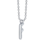 0.08CT 14K W/G DIAMOND PAVE NECKLACE - INITIAL F