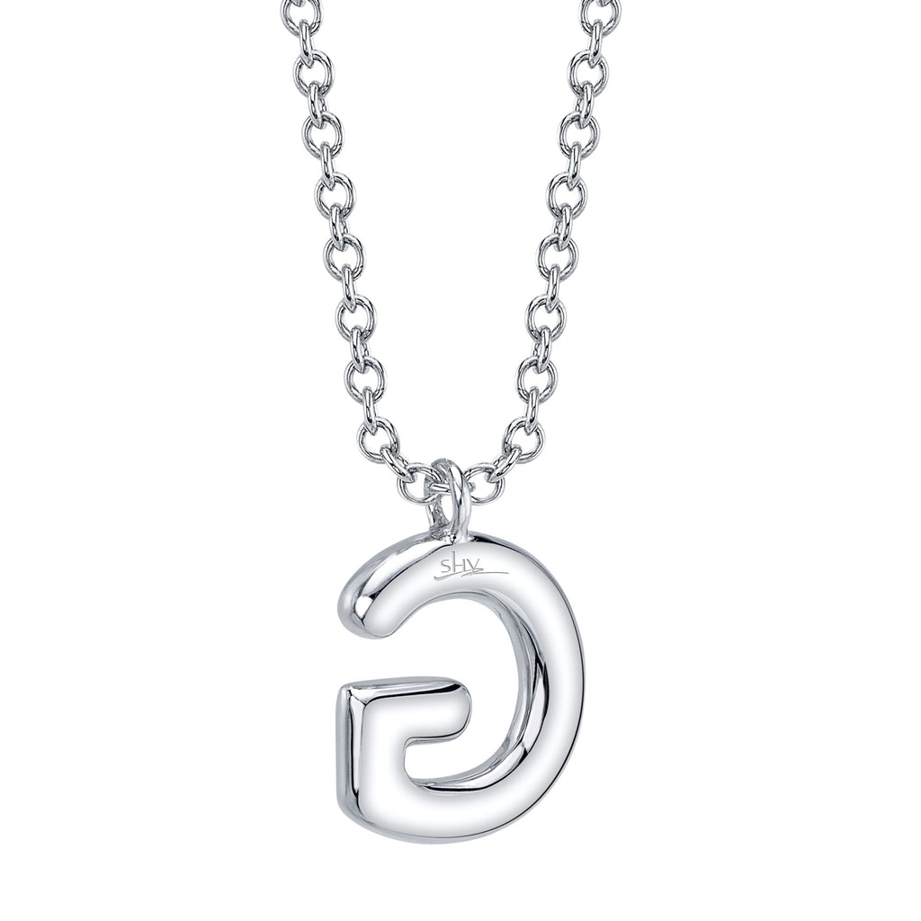 0.10CT 14K W/G DIAMOND PAVE NECKLACE - INITIAL G