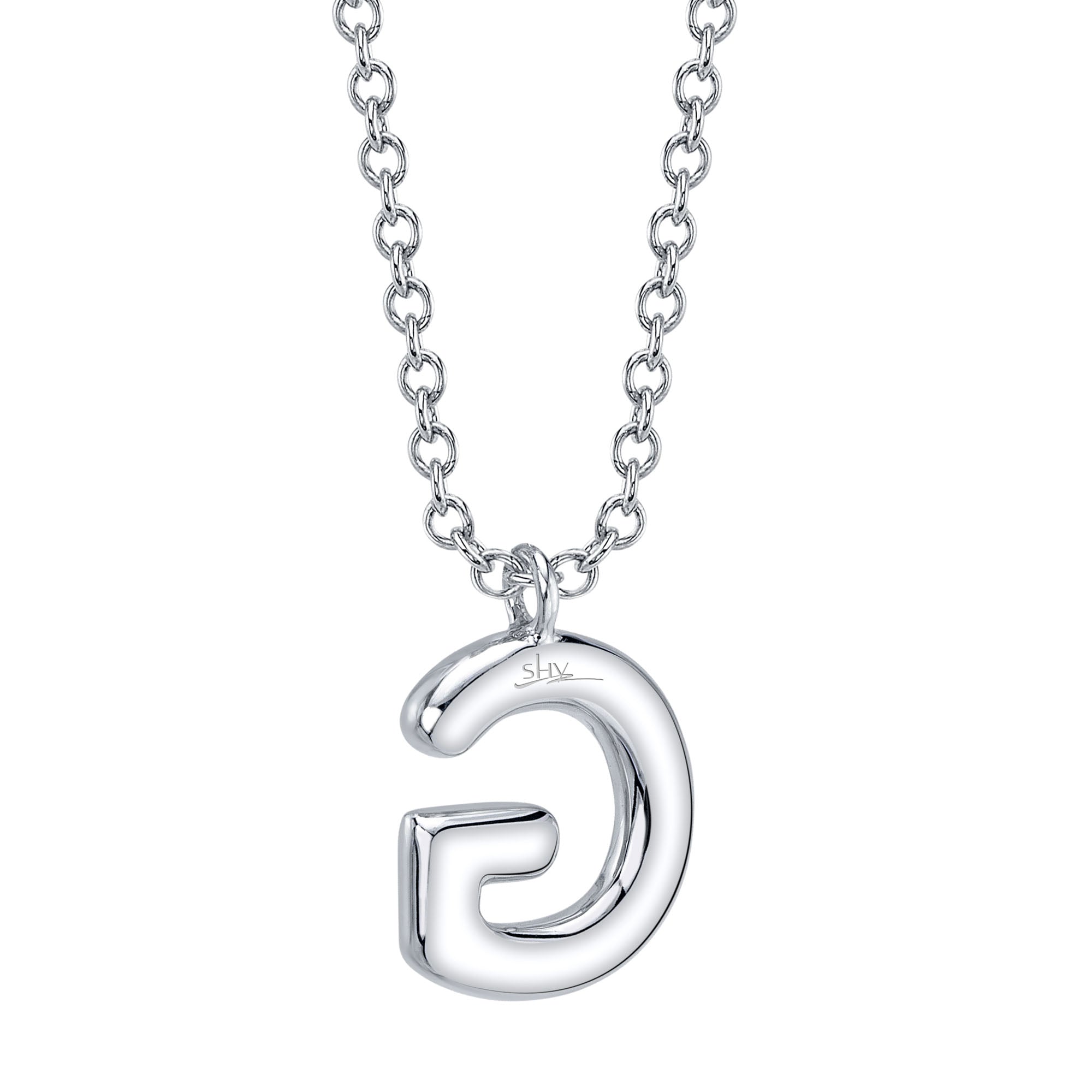 0.10CT 14K W/G DIAMOND PAVE NECKLACE - INITIAL G