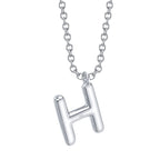 0.09CT 14K W/G DIAMOND PAVE NECKLACE - INITIAL H